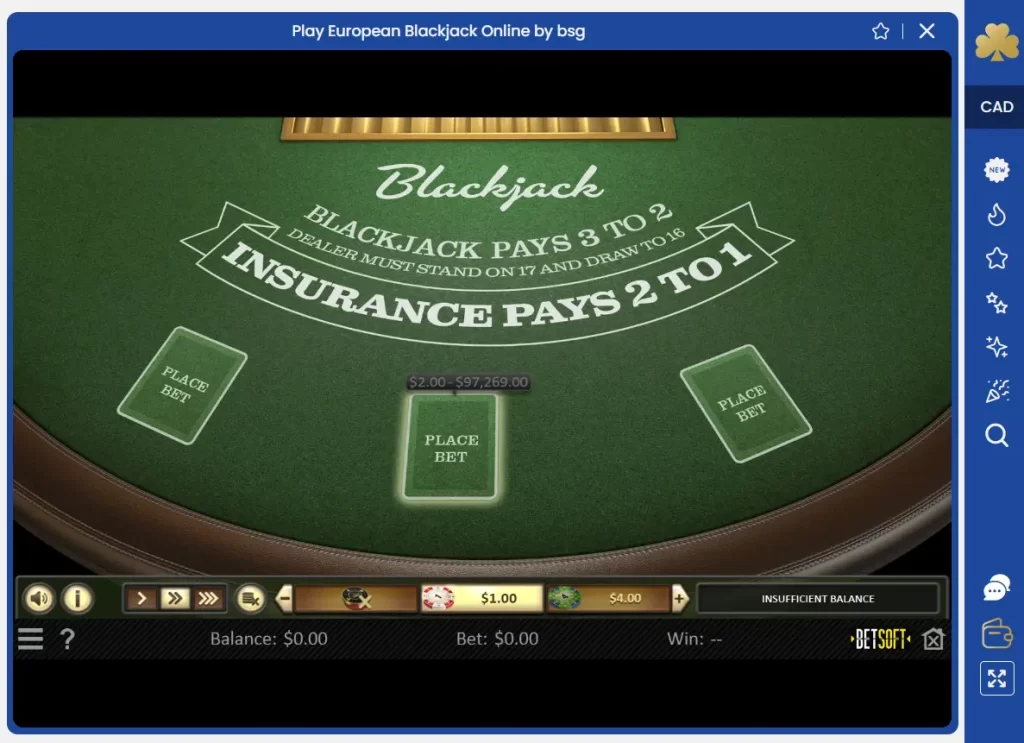 European Blackjack at Lukki Online Casino