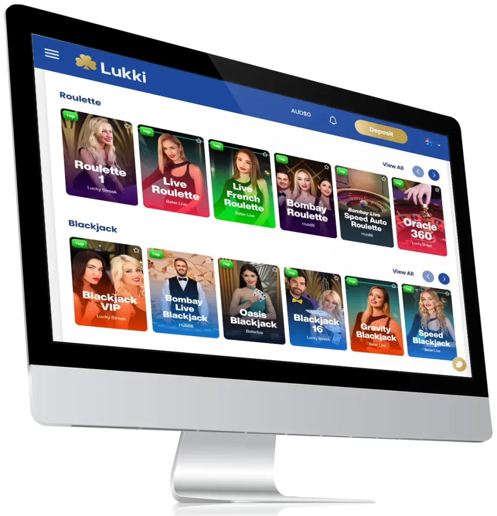 Live Games at Lukki Casino Australia