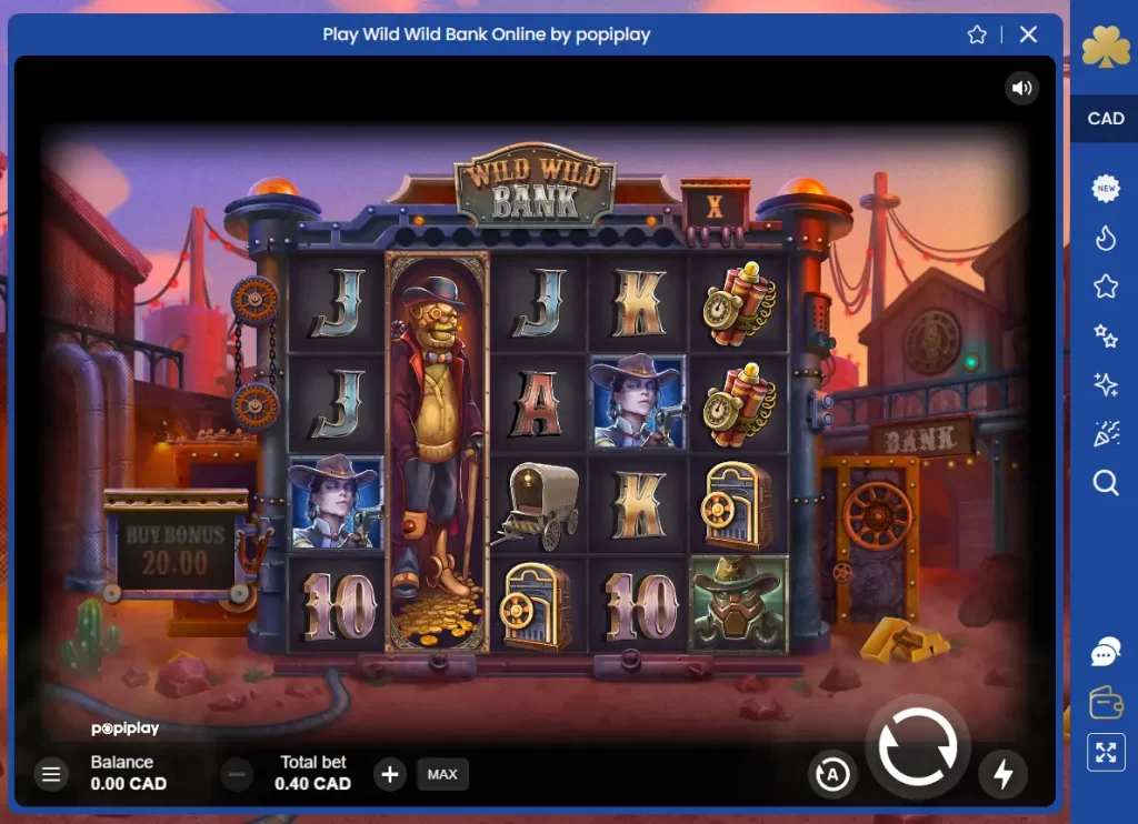 Wild Wild Bank Game